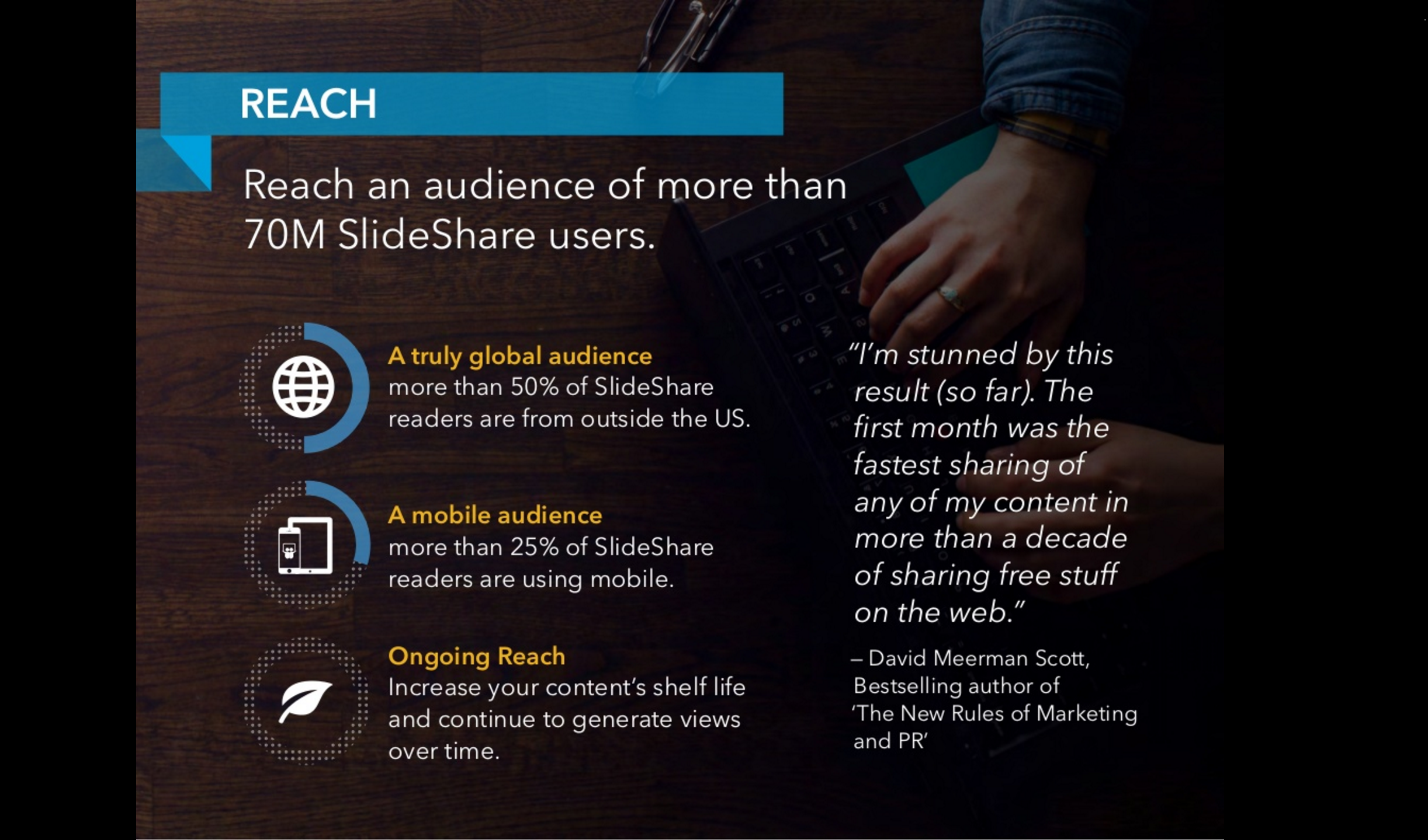 Slideshare's description of their audience