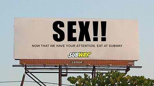 Photoshopped Billboard advertising Subway.