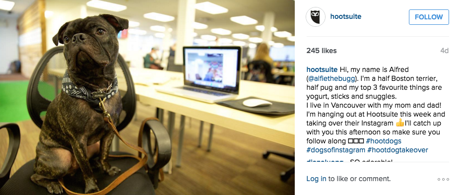 Hootsuite social post