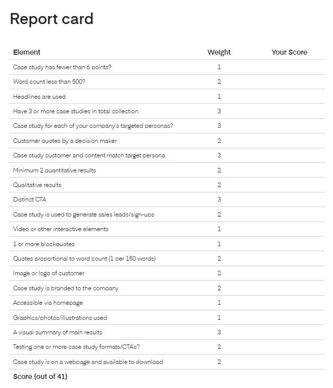 elements of a case study