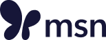 MSN logo featuring a stylized butterfly icon to the left of the lowercase letters "msn" in dark blue, reflecting UX innovation inspired by embedded teams at T-Mobile.