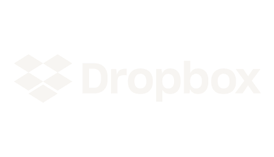 The image shows the Dropbox logo, featuring an open blue box icon to the left of the word "Dropbox" in bold blue text—a symbol often associated with bringing order to creative chaos.